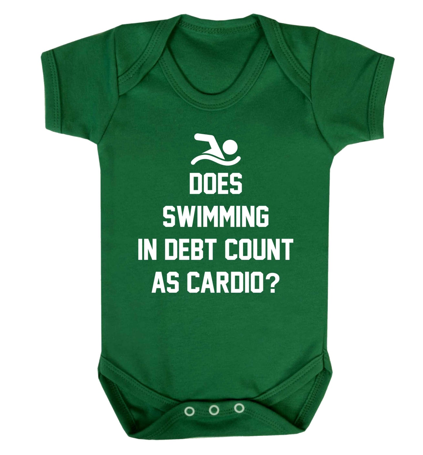 Does swimming in debt count as cardio? Baby Vest green 18-24 months