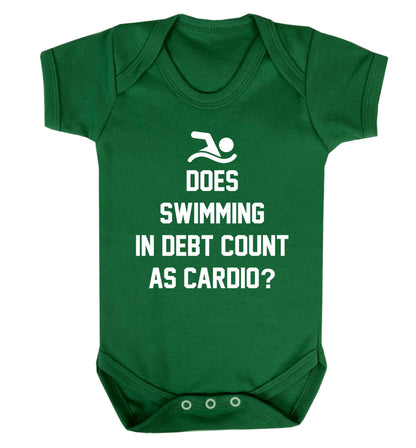 Does swimming in debt count as cardio? Baby Vest green 18-24 months