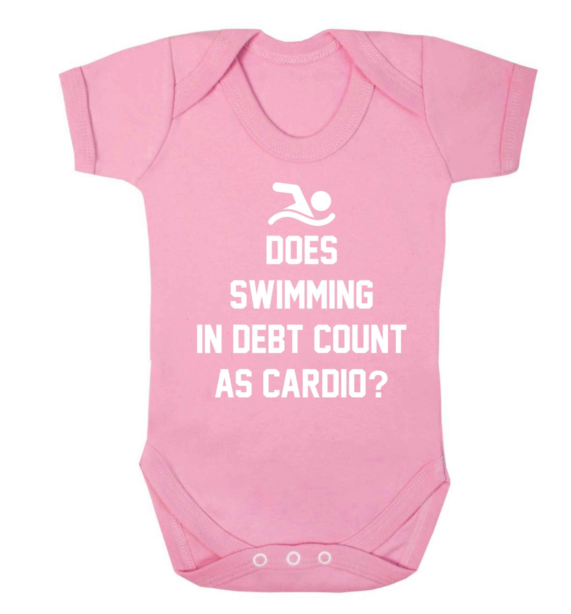 Does swimming in debt count as cardio? Baby Vest pale pink 18-24 months
