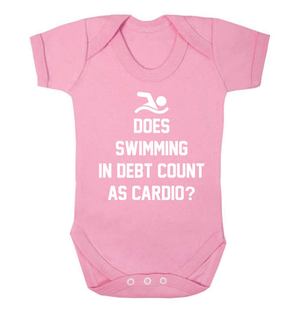 Does swimming in debt count as cardio? Baby Vest pale pink 18-24 months