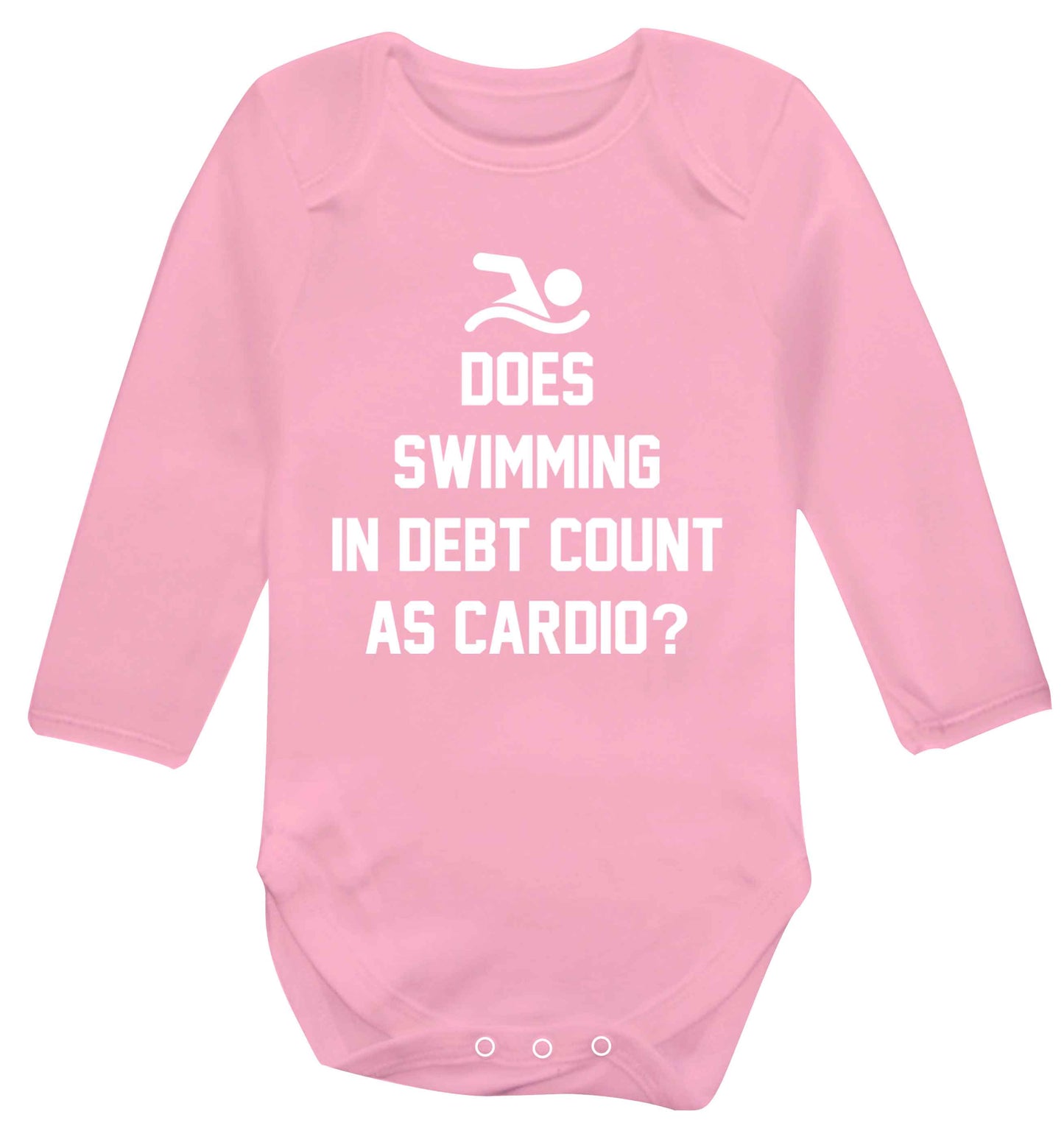Does swimming in debt count as cardio? Baby Vest long sleeved pale pink 6-12 months