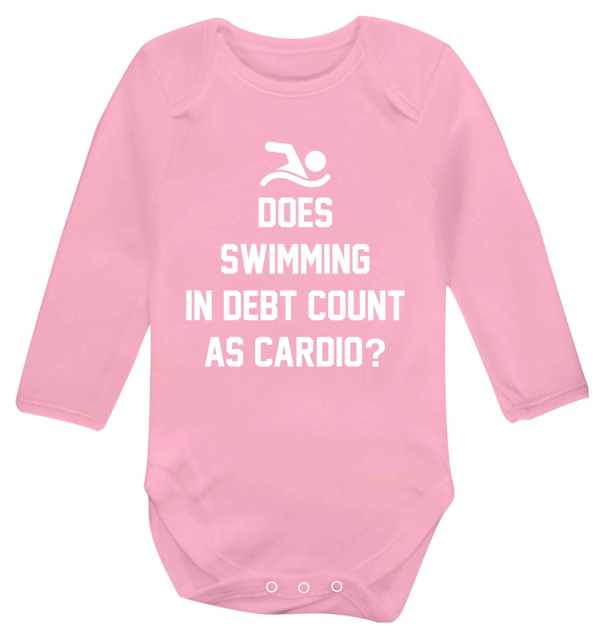 Does swimming in debt count as cardio? Baby Vest long sleeved pale pink 6-12 months