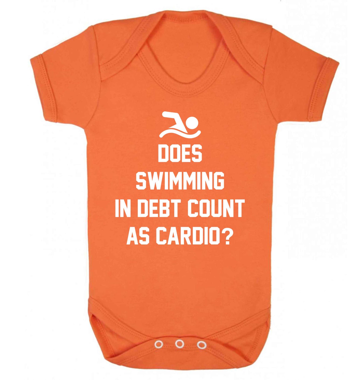 Does swimming in debt count as cardio? Baby Vest orange 18-24 months