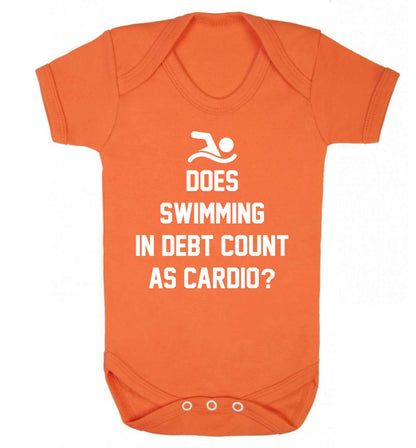 Does swimming in debt count as cardio? Baby Vest orange 18-24 months