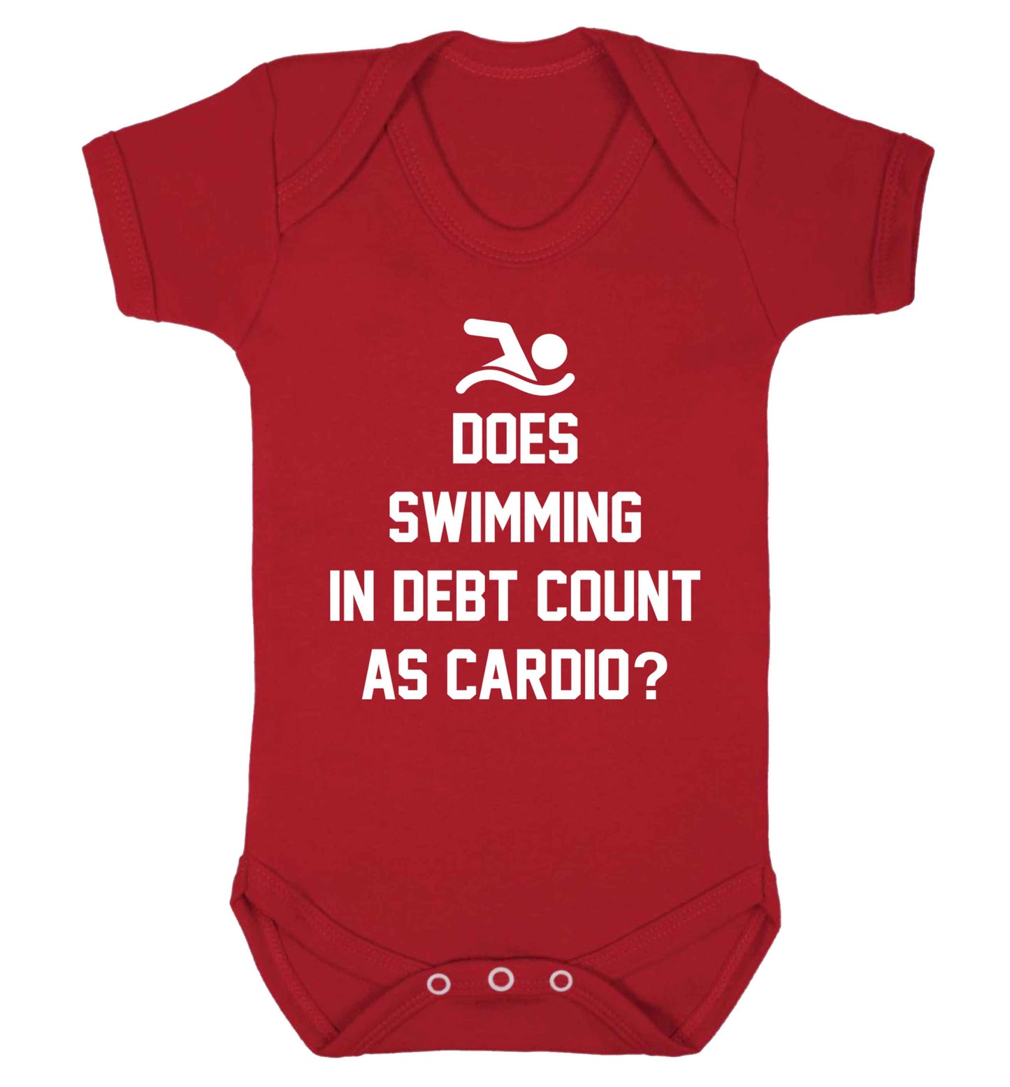 Does swimming in debt count as cardio? Baby Vest red 18-24 months