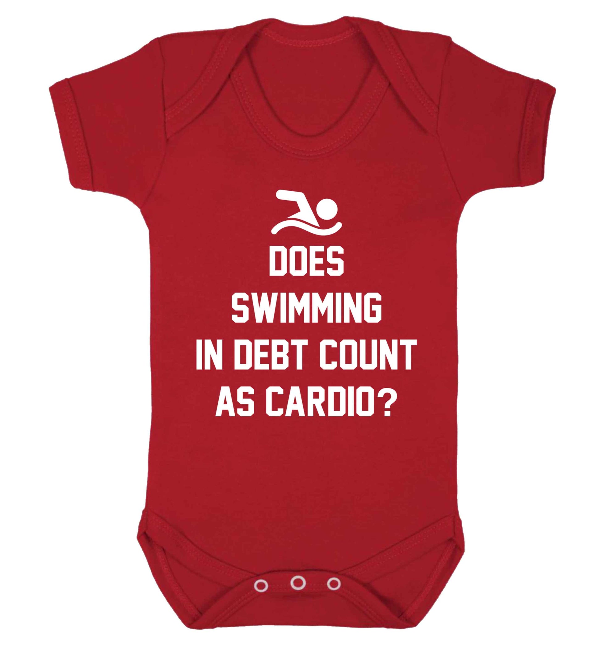 Does swimming in debt count as cardio? Baby Vest red 18-24 months