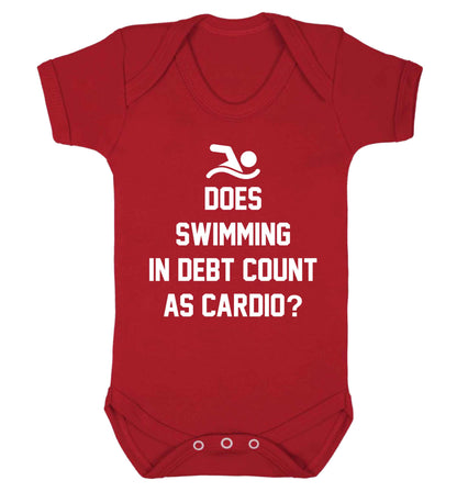 Does swimming in debt count as cardio? Baby Vest red 18-24 months