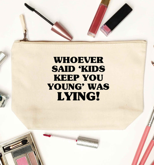 Whoever said 'kids keep you young' was lying! natural makeup bag