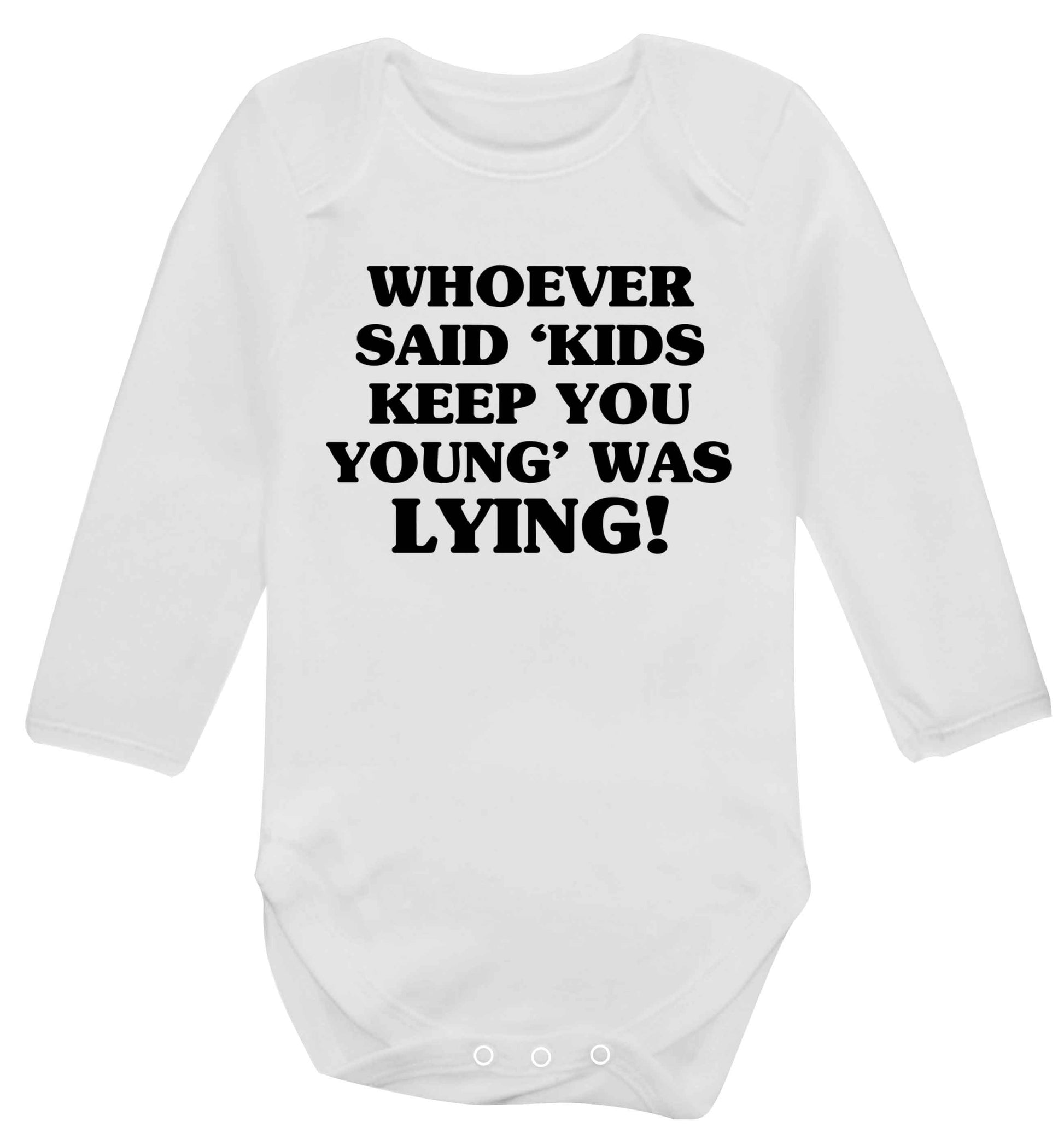 Whoever said 'kids keep you young' was lying! Baby Vest long sleeved white 6-12 months