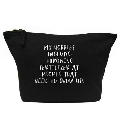 Throwing fertilizer at people that need to grow up | makeup / wash bag