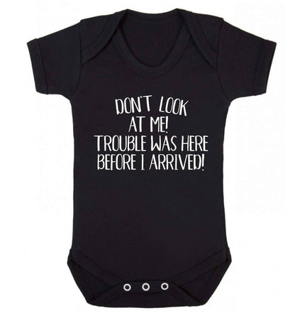 Don't look at me, trouble was here before I arrived! Baby Vest black 18-24 months