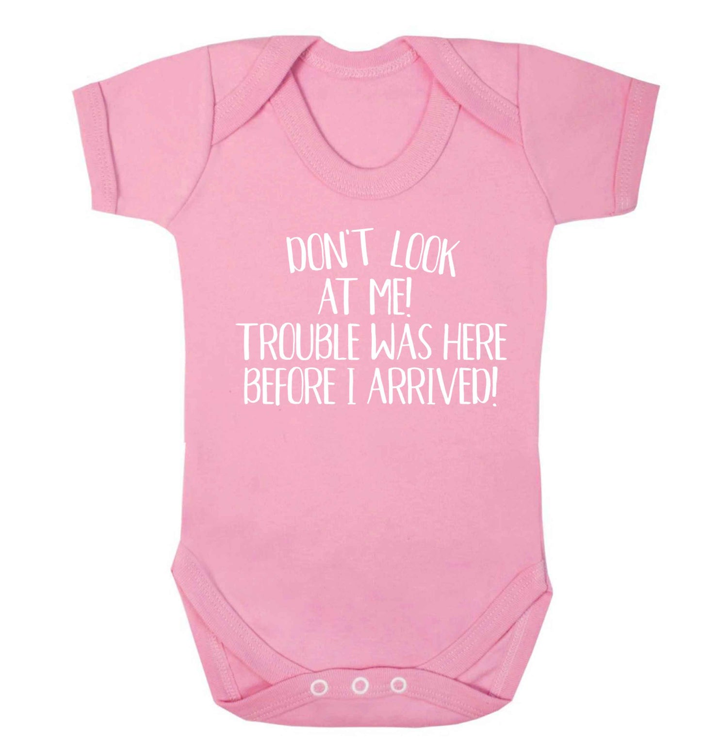 Don't look at me, trouble was here before I arrived! Baby Vest pale pink 18-24 months