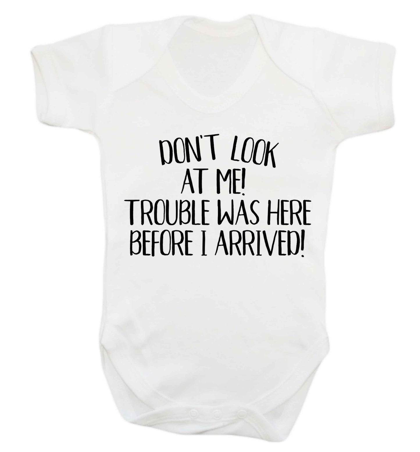 Don't look at me, trouble was here before I arrived! Baby Vest white 18-24 months