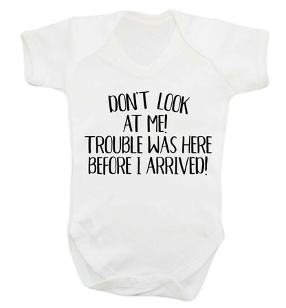Don't look at me, trouble was here before I arrived! Baby Vest white 18-24 months