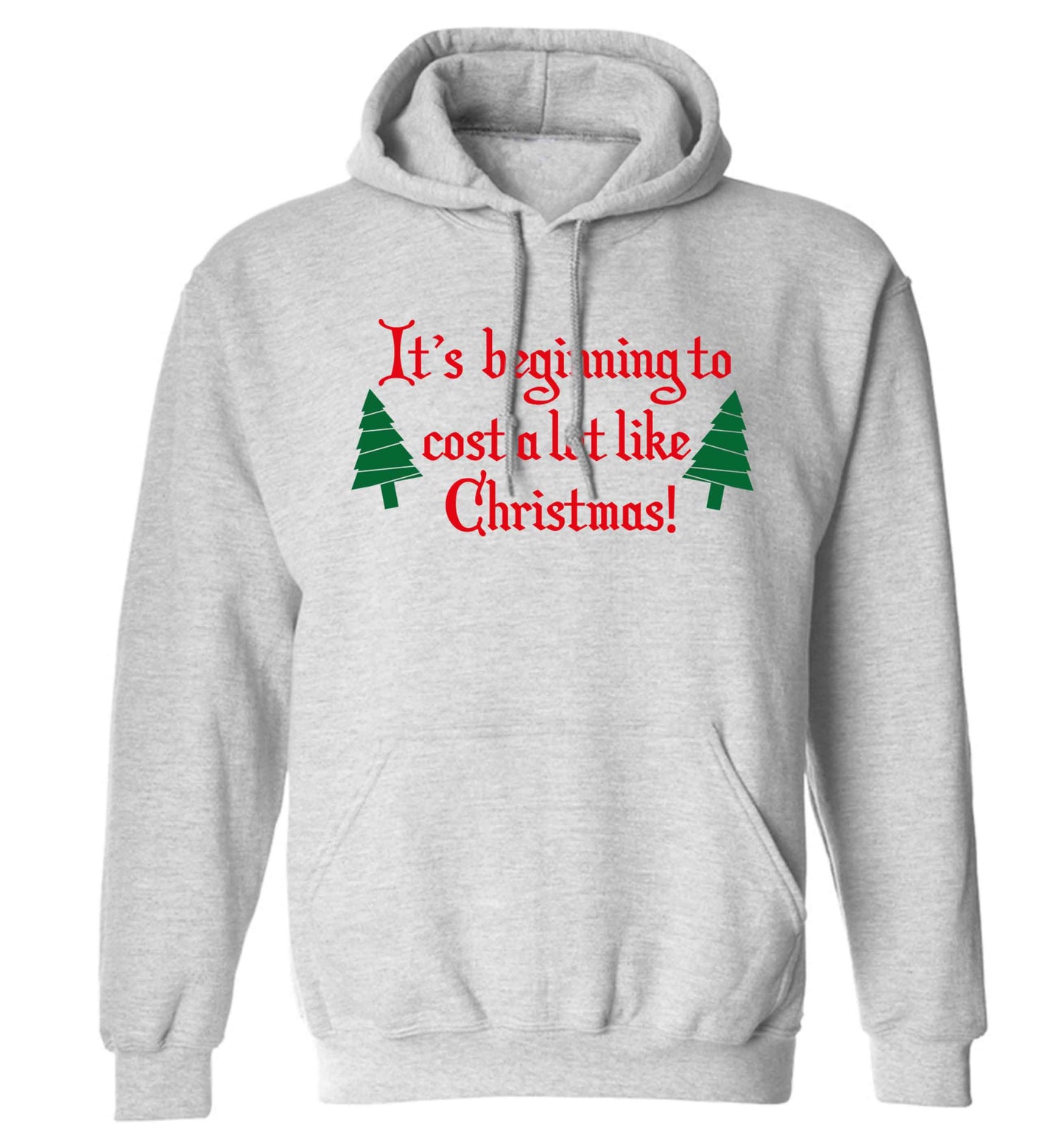 It's beginning to cost a lot like Christmas adults unisex grey hoodie 2XL