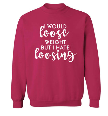 I would loose weight but I hate loosing Adult's unisex pink Sweater 2XL