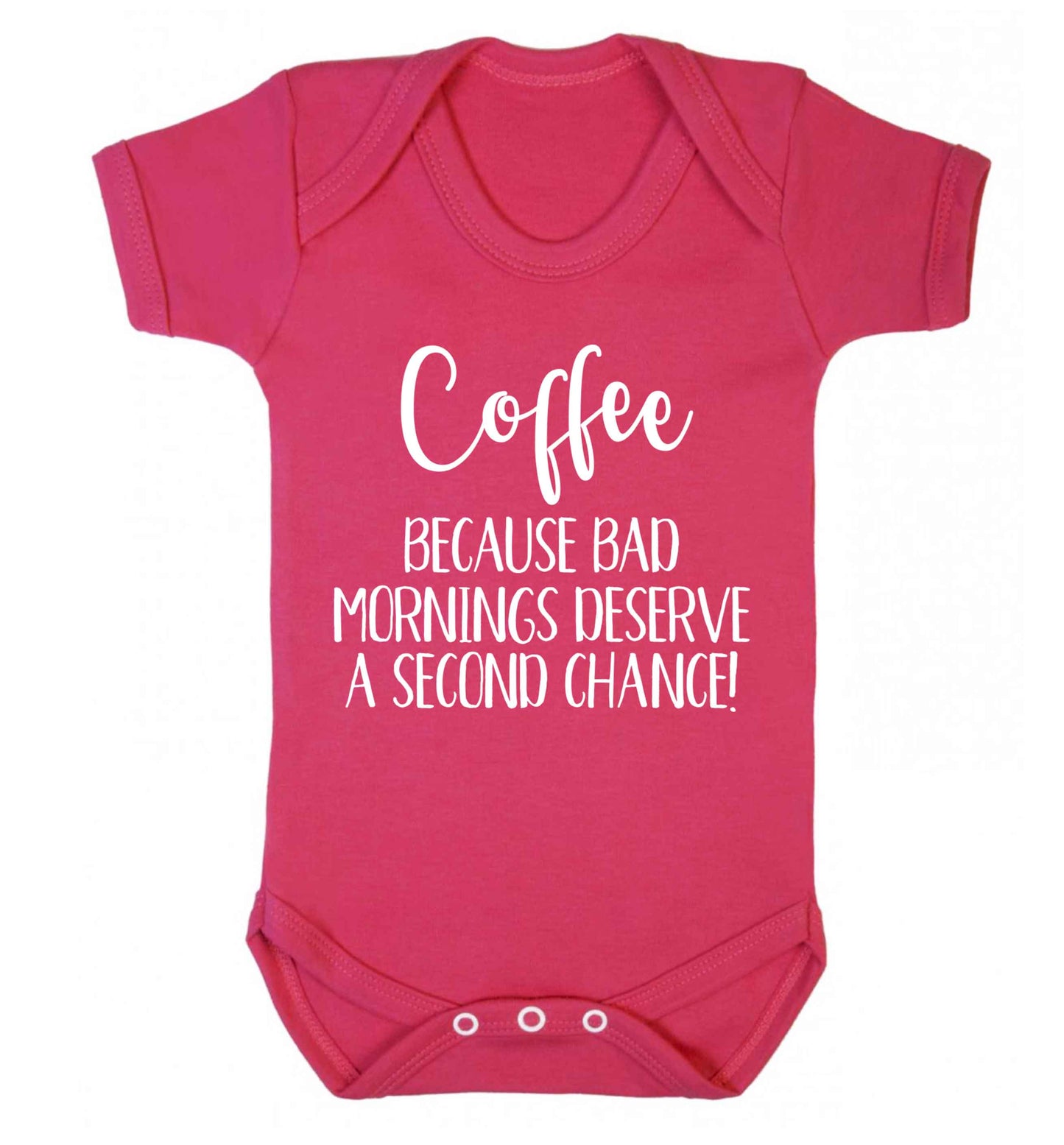 Coffee, because bad mornings deserve a second chance Baby Vest dark pink 18-24 months
