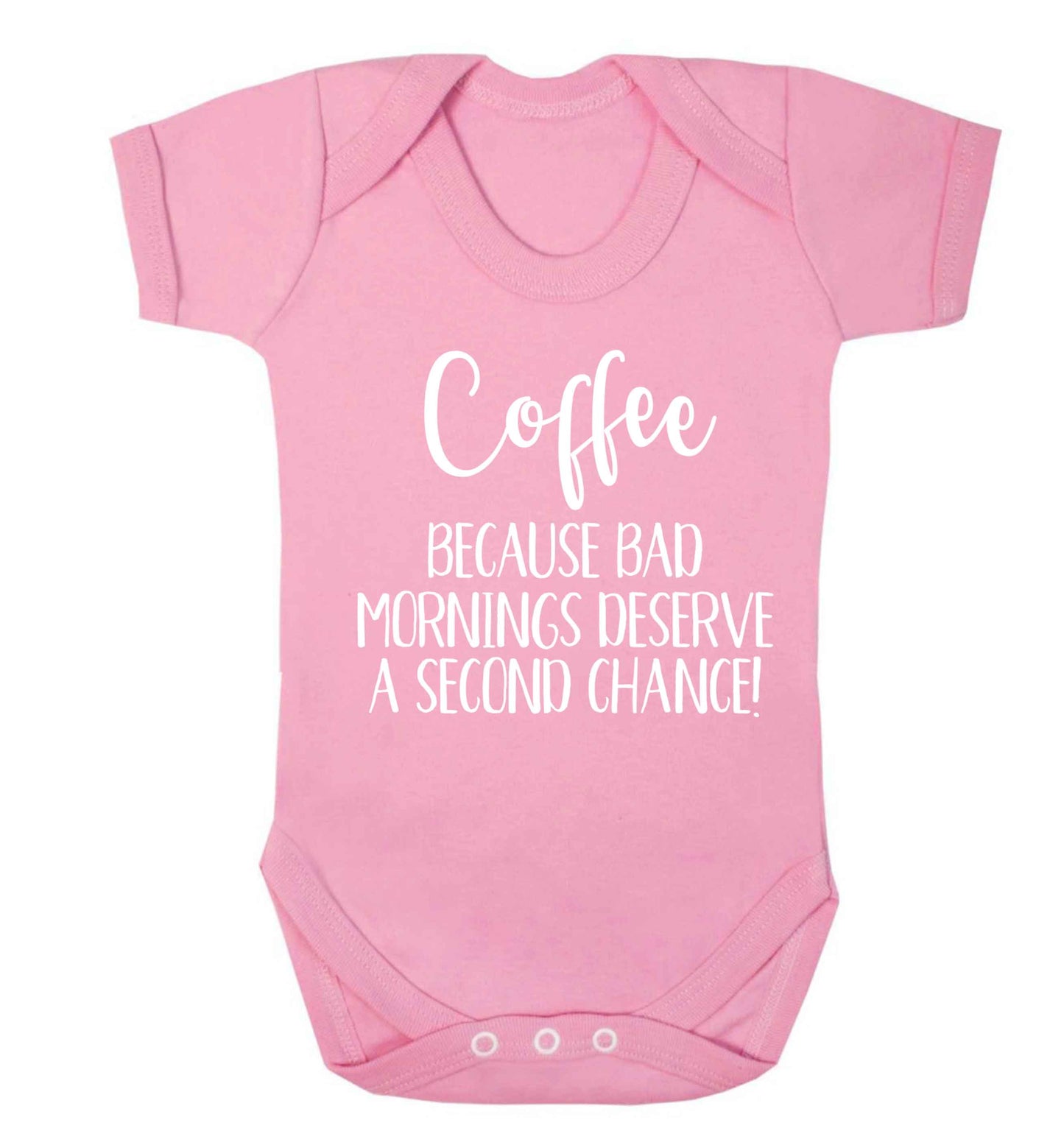 Coffee, because bad mornings deserve a second chance Baby Vest pale pink 18-24 months