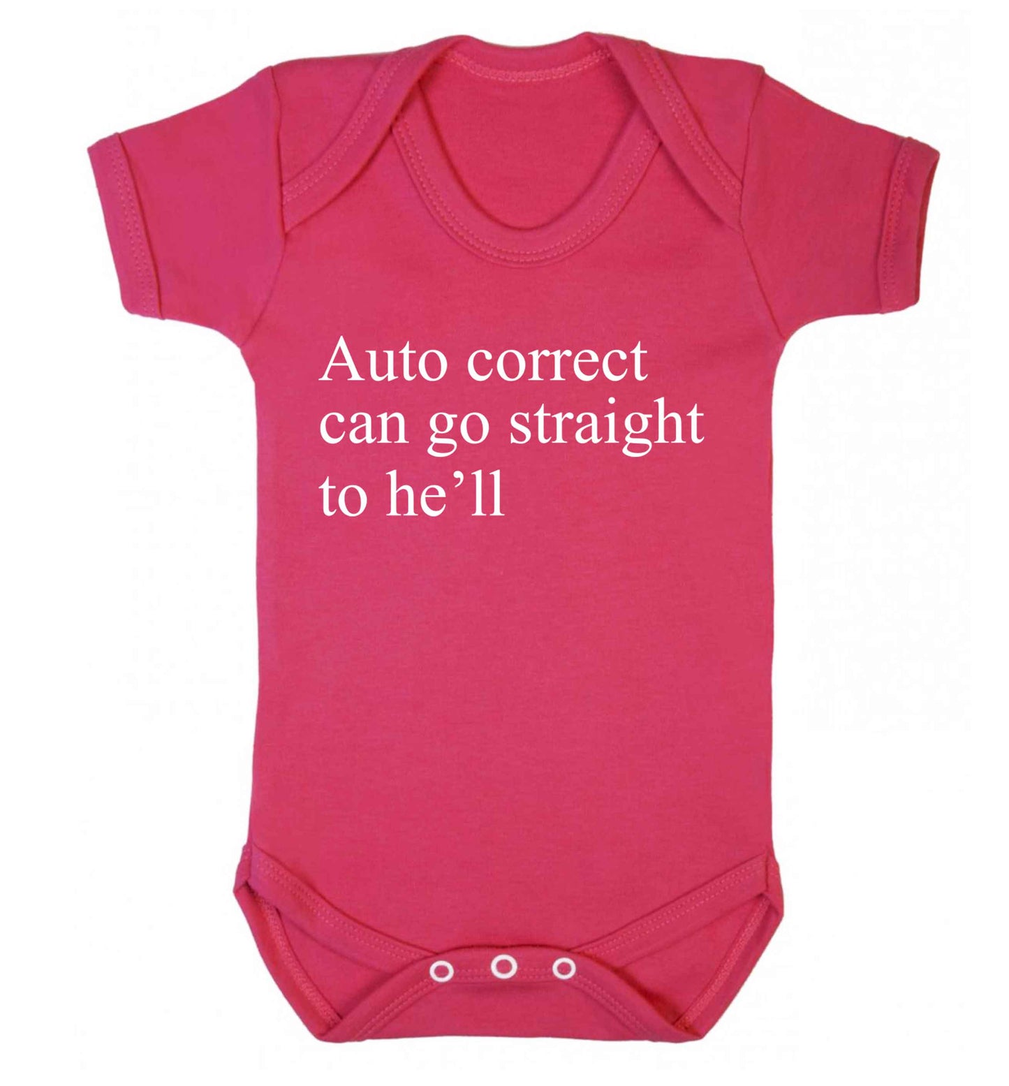 Auto correct can go straight to he'll Baby Vest dark pink 18-24 months