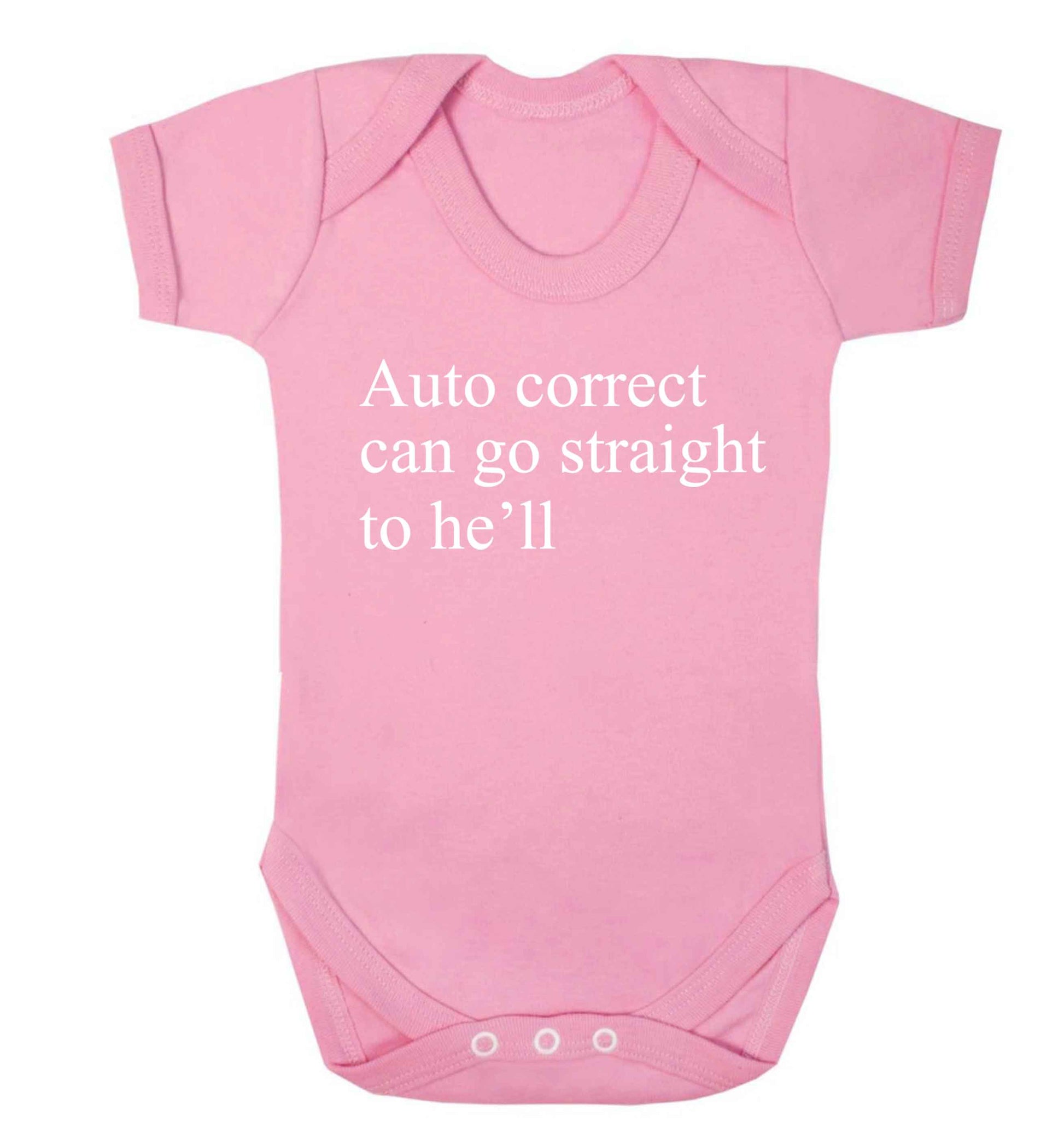 Auto correct can go straight to he'll Baby Vest pale pink 18-24 months