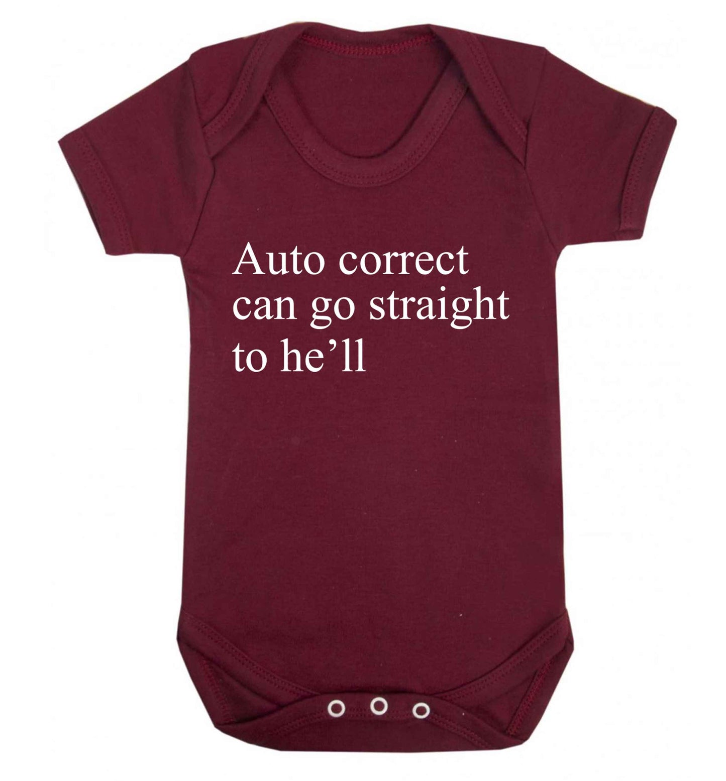 Auto correct can go straight to he'll Baby Vest maroon 18-24 months