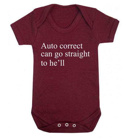 Auto correct can go straight to he'll Baby Vest maroon 18-24 months