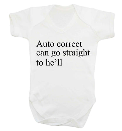 Auto correct can go straight to he'll Baby Vest white 18-24 months