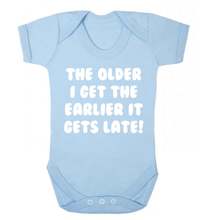 The older I get the earlier it gets late! Baby Vest pale blue 18-24 months