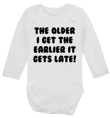 The older I get the earlier it gets late! Baby Vest long sleeved white 6-12 months