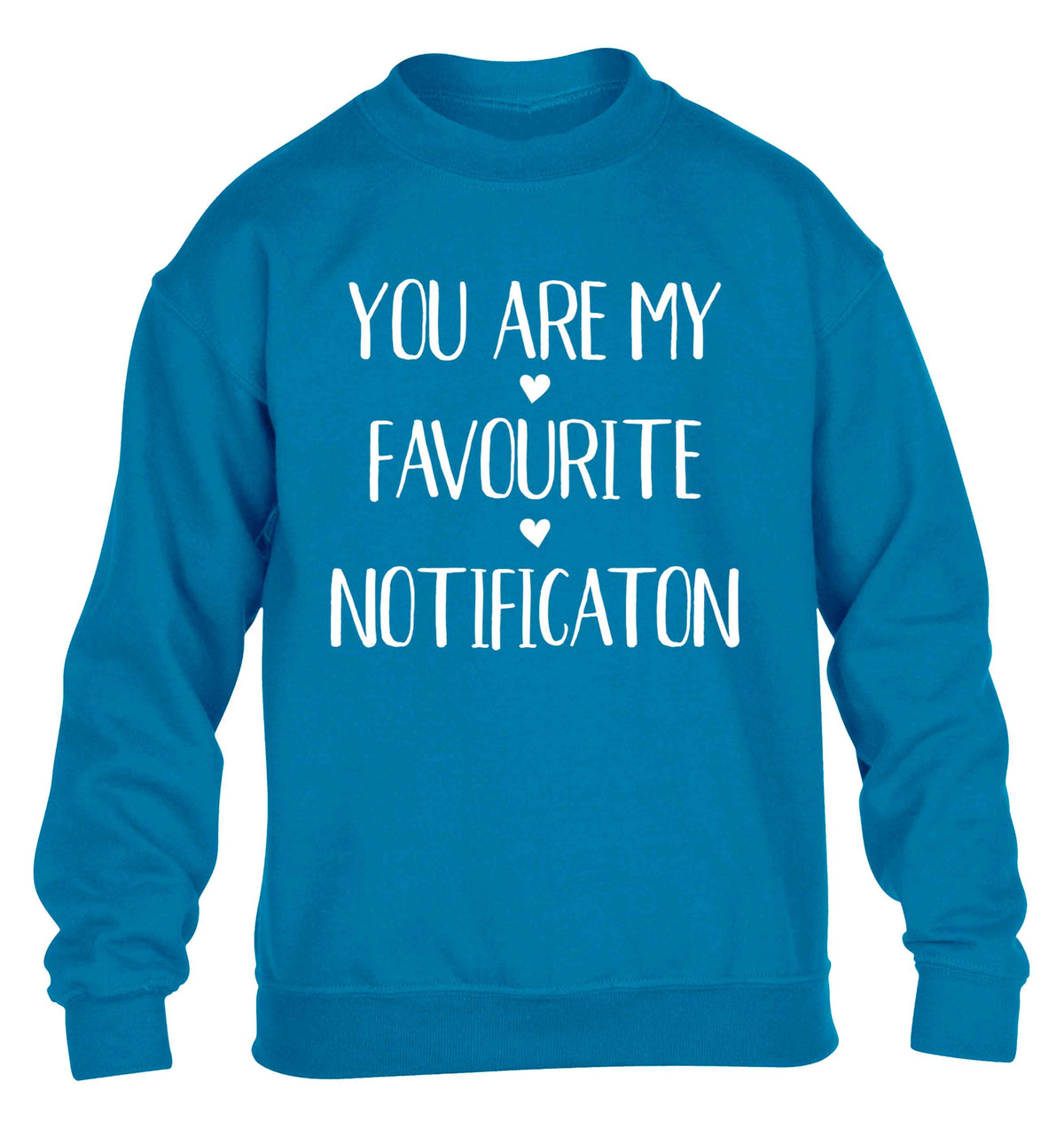 You are my favourite notification children's blue sweater 12-13 Years