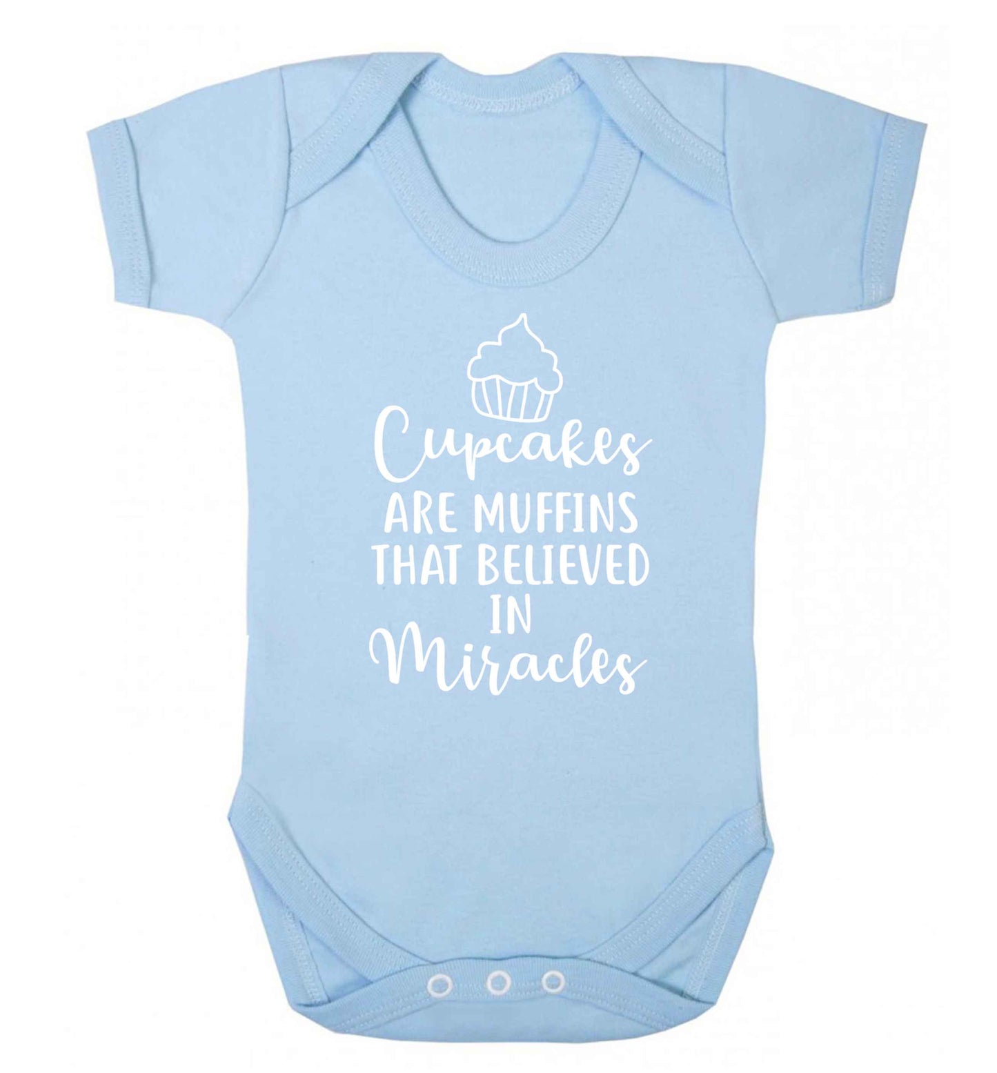 Cupcakes muffins that believed in miracles Baby Vest pale blue 18-24 months