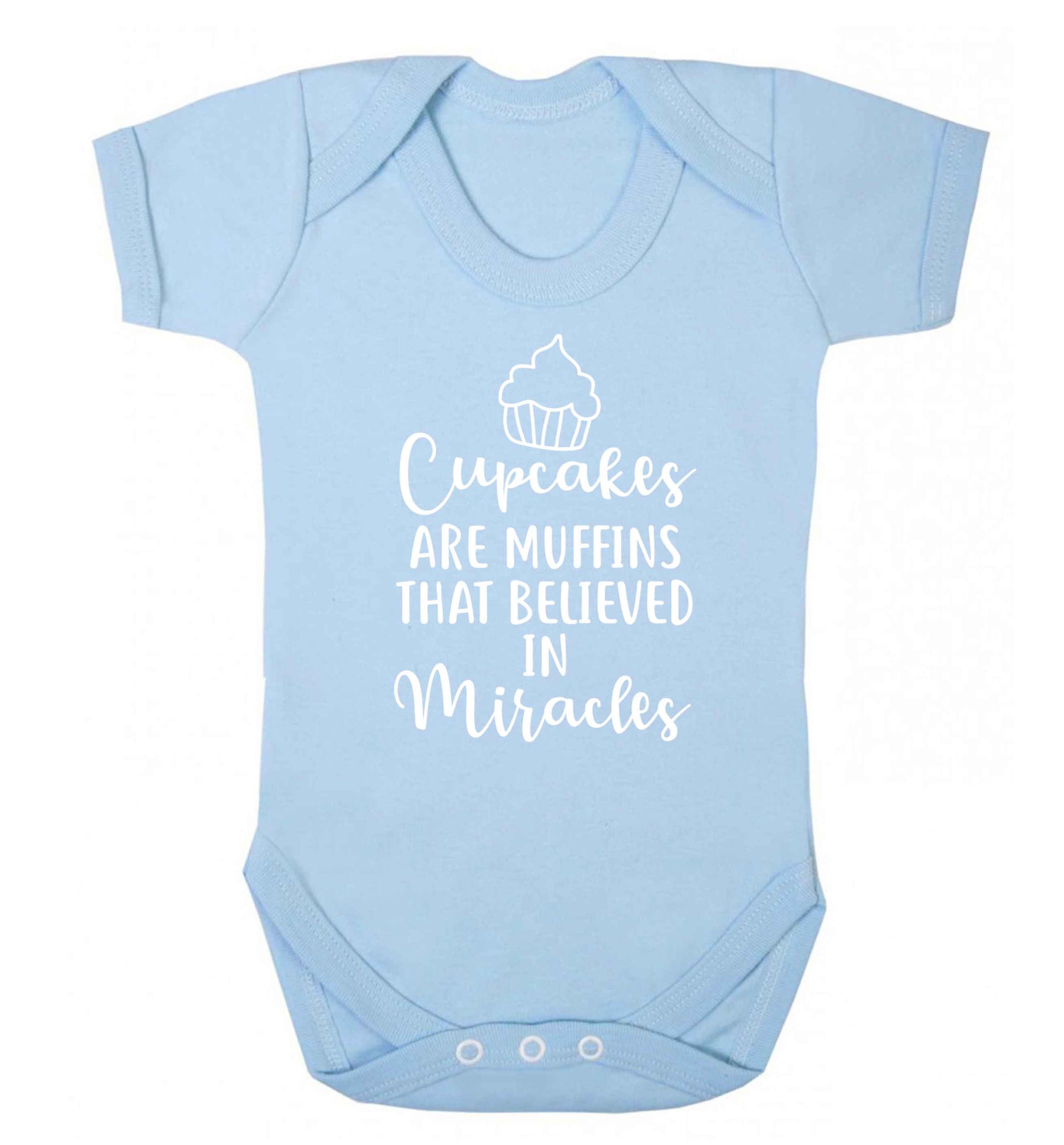 Cupcakes muffins that believed in miracles Baby Vest pale blue 18-24 months