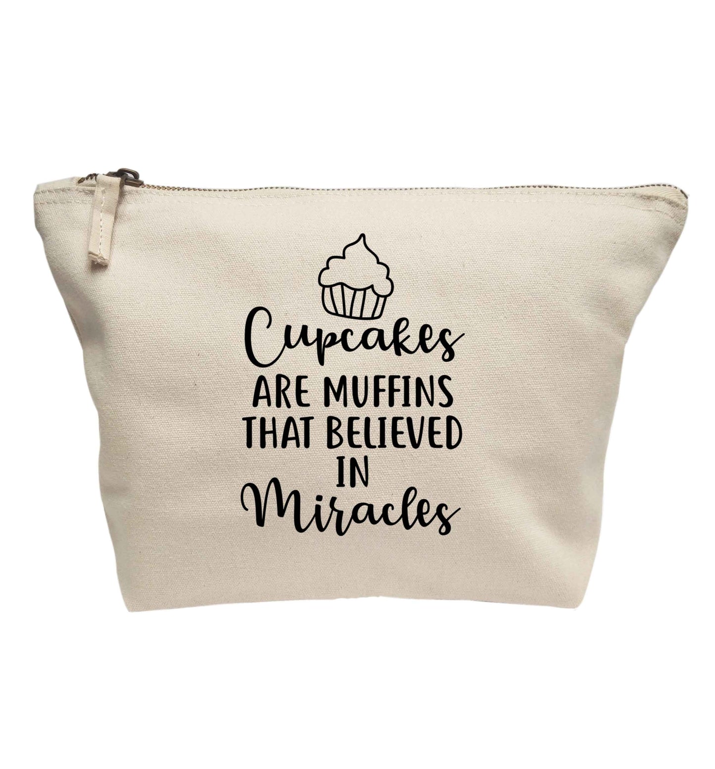 Cupcakes muffins that believed in miracles | makeup / wash bag