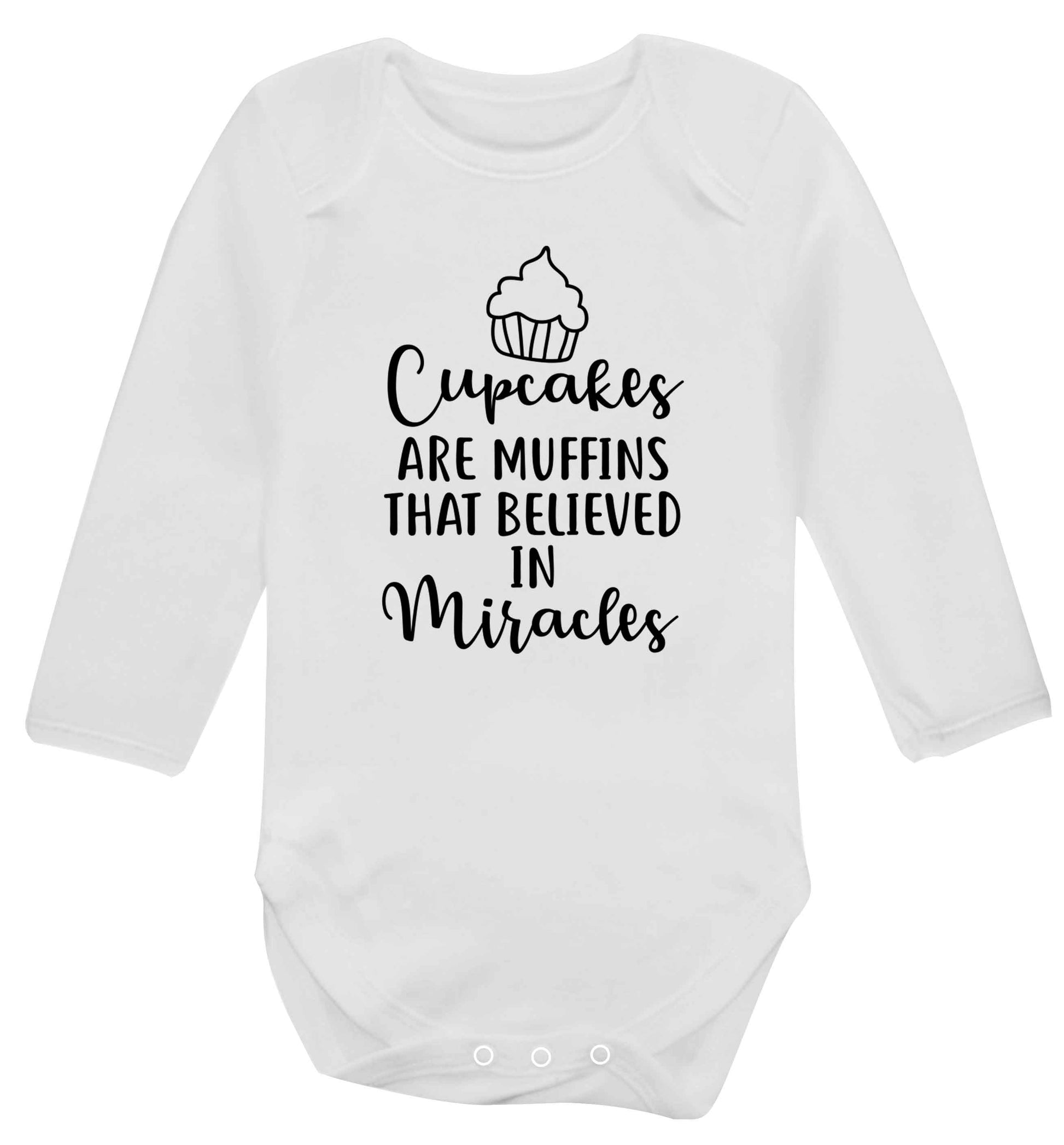 Cupcakes muffins that believed in miracles Baby Vest long sleeved white 6-12 months