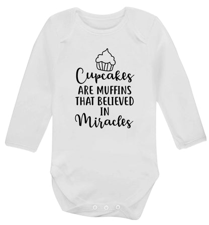 Cupcakes muffins that believed in miracles Baby Vest long sleeved white 6-12 months