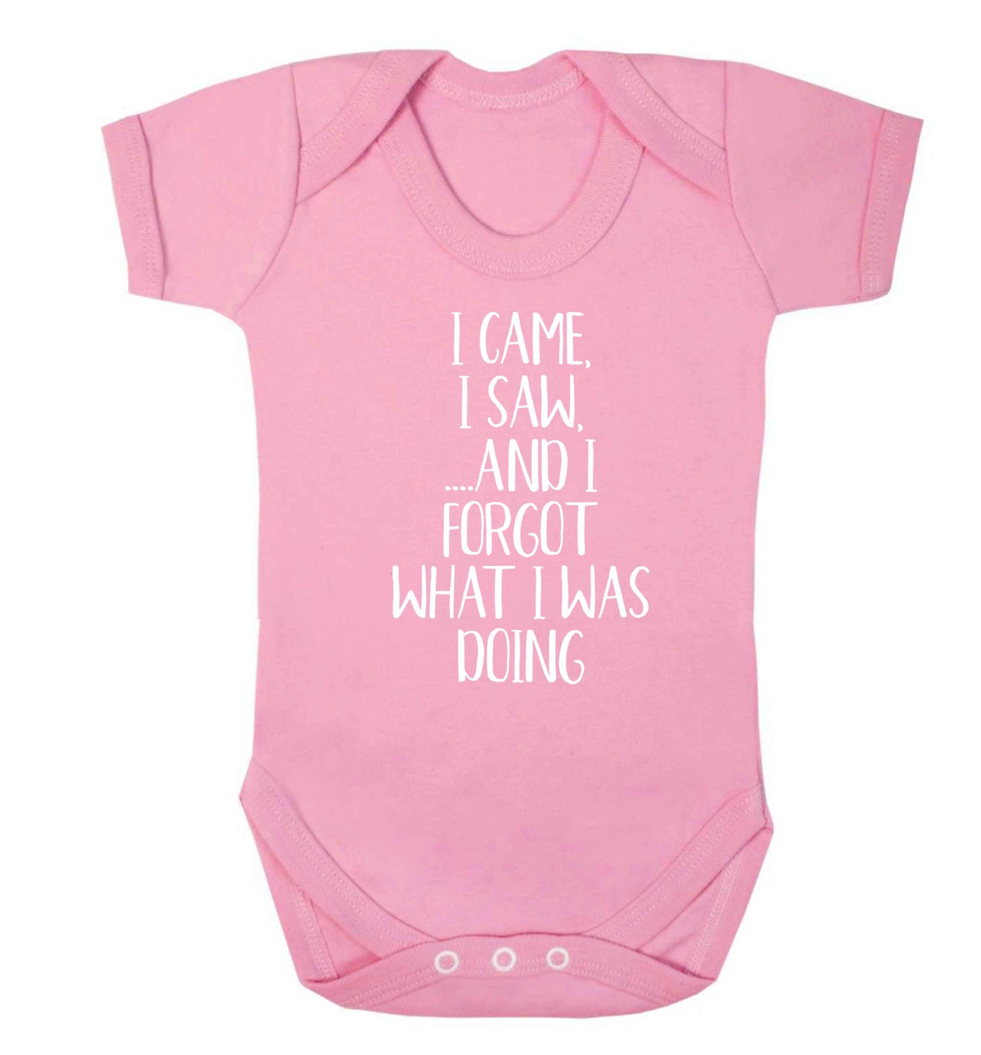 I came, I saw and I forgot what I was doing Baby Vest pale pink 18-24 months