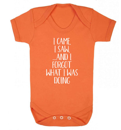 I came, I saw and I forgot what I was doing Baby Vest orange 18-24 months