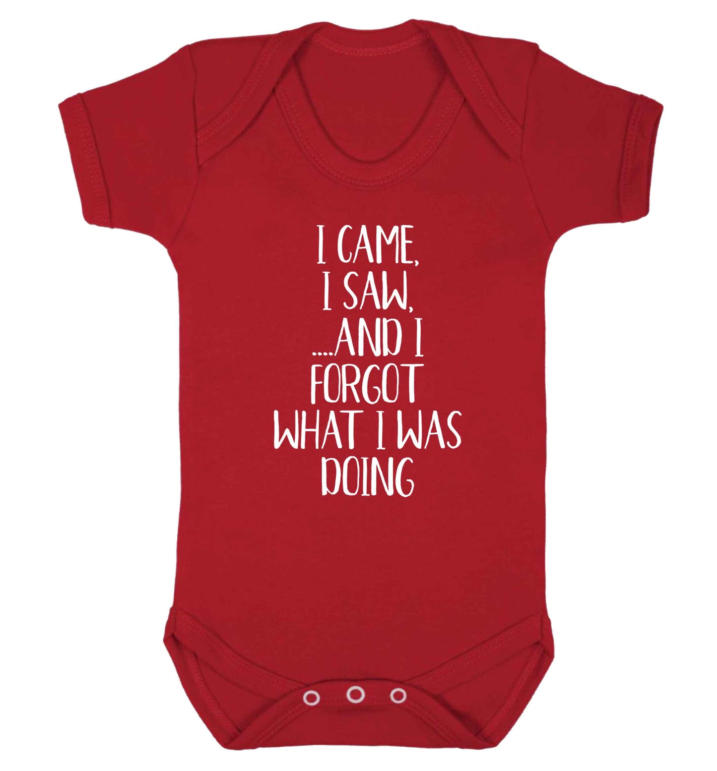 I came, I saw and I forgot what I was doing Baby Vest red 18-24 months