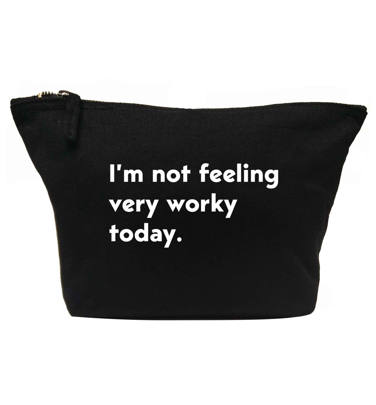 I'm not feeling very worky today | makeup / wash bag