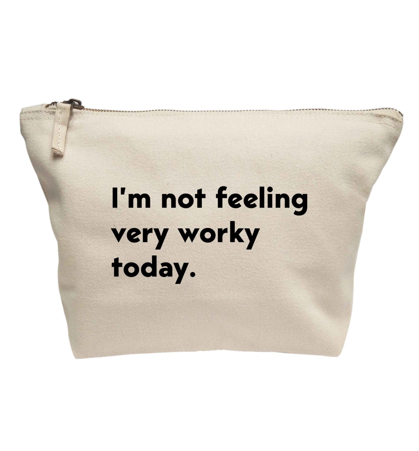 I'm not feeling very worky today | makeup / wash bag
