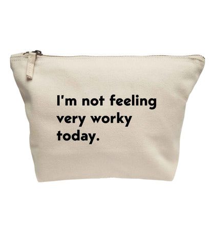 I'm not feeling very worky today | makeup / wash bag