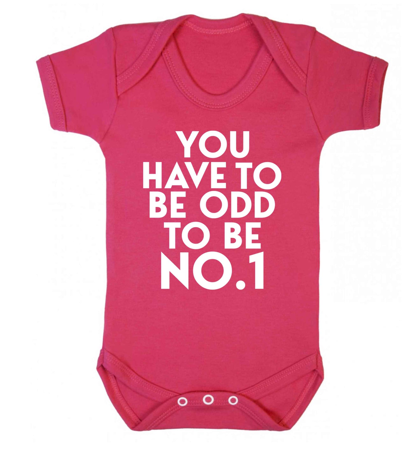 You have to be odd to be No.1 Baby Vest dark pink 18-24 months