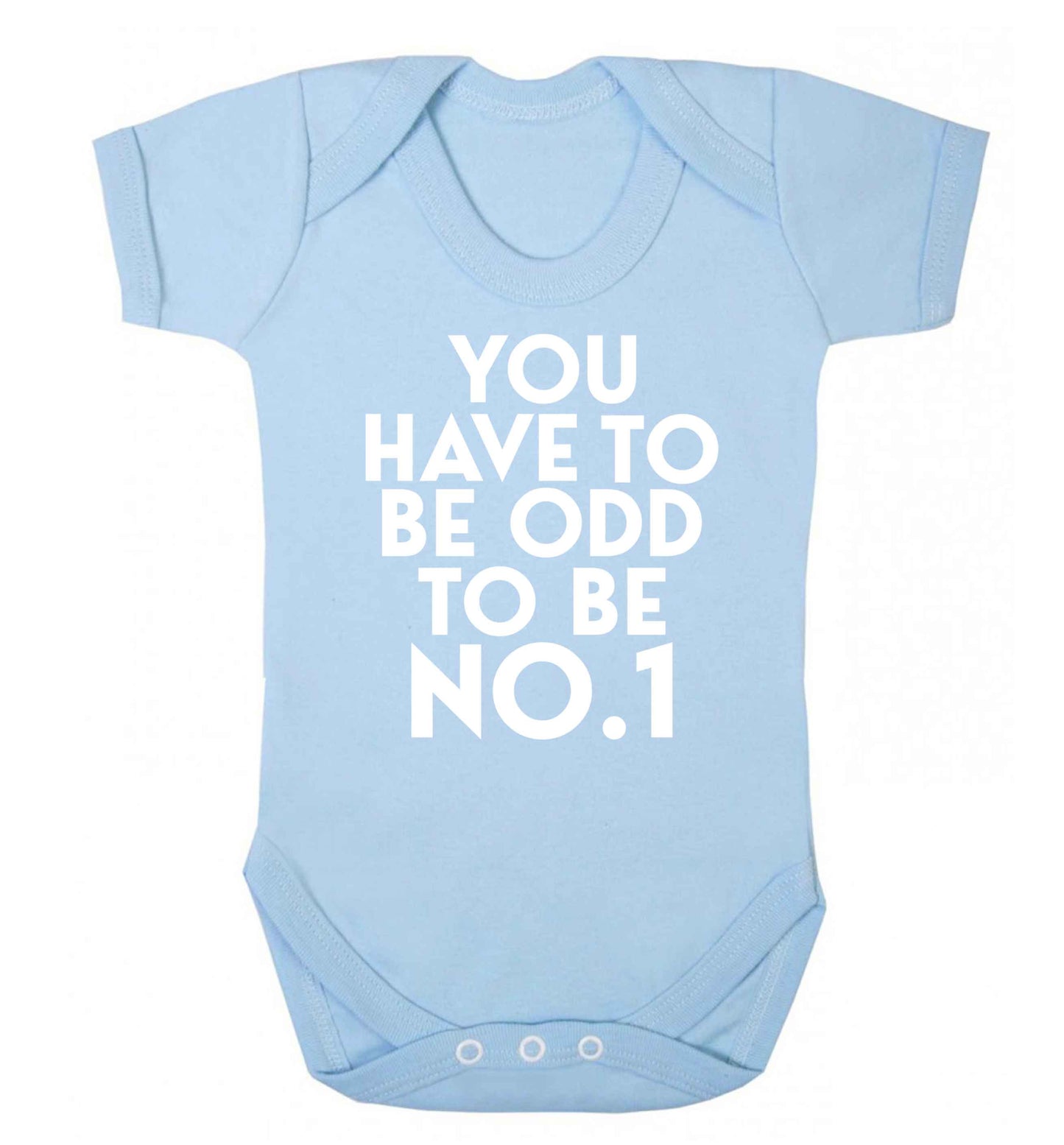You have to be odd to be No.1 Baby Vest pale blue 18-24 months