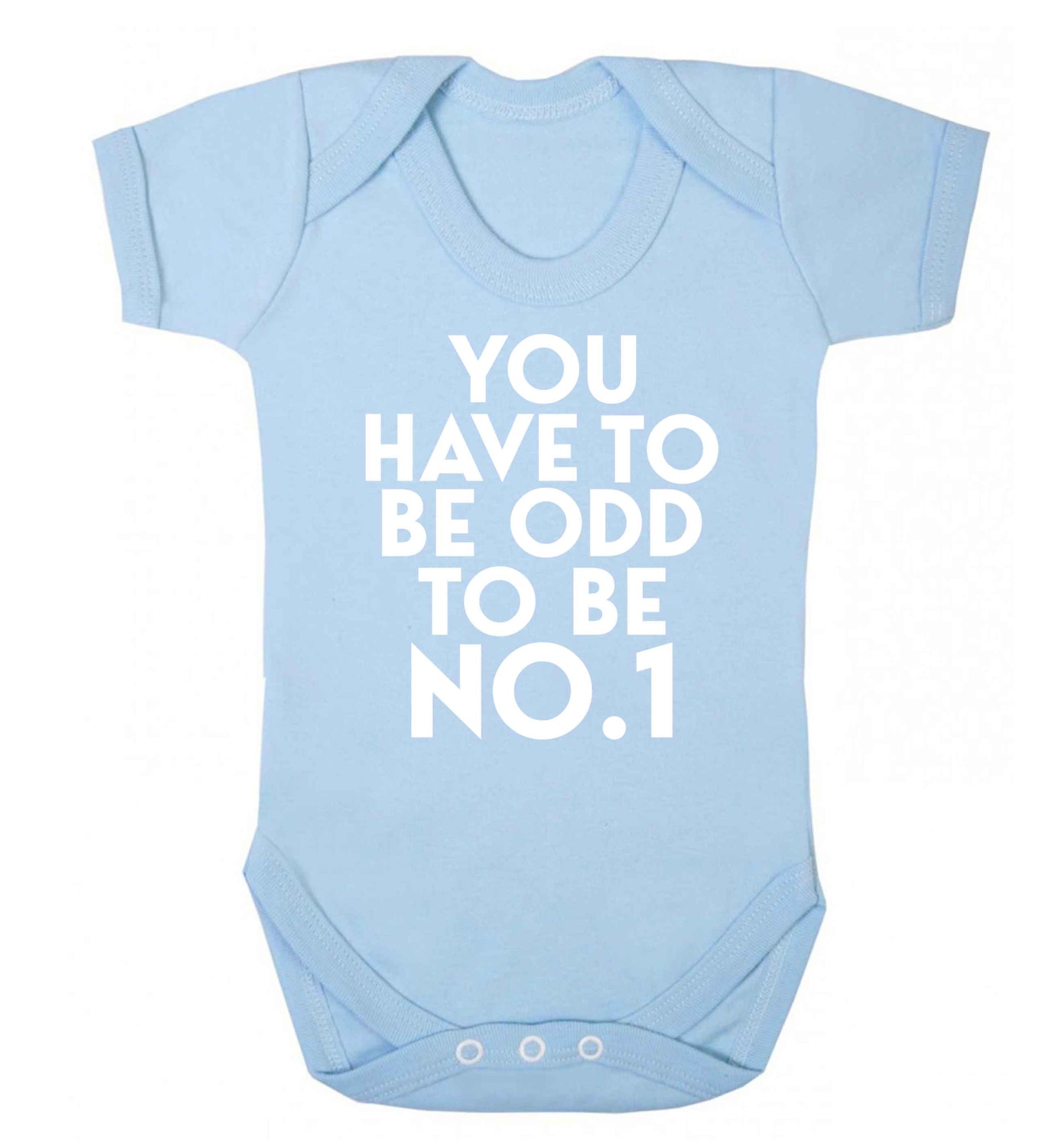 You have to be odd to be No.1 Baby Vest pale blue 18-24 months