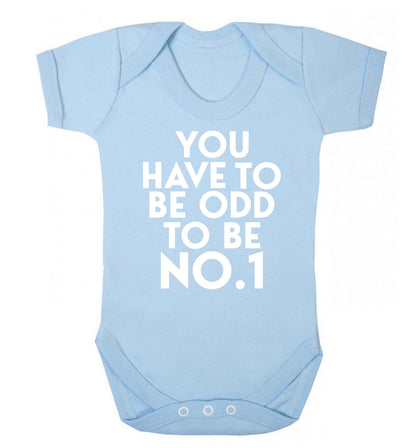 You have to be odd to be No.1 Baby Vest pale blue 18-24 months
