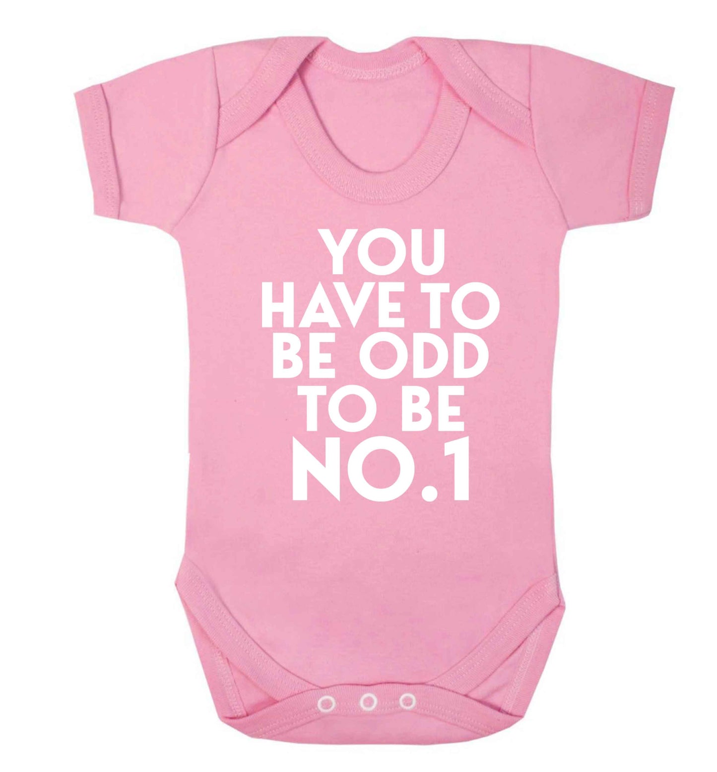 You have to be odd to be No.1 Baby Vest pale pink 18-24 months