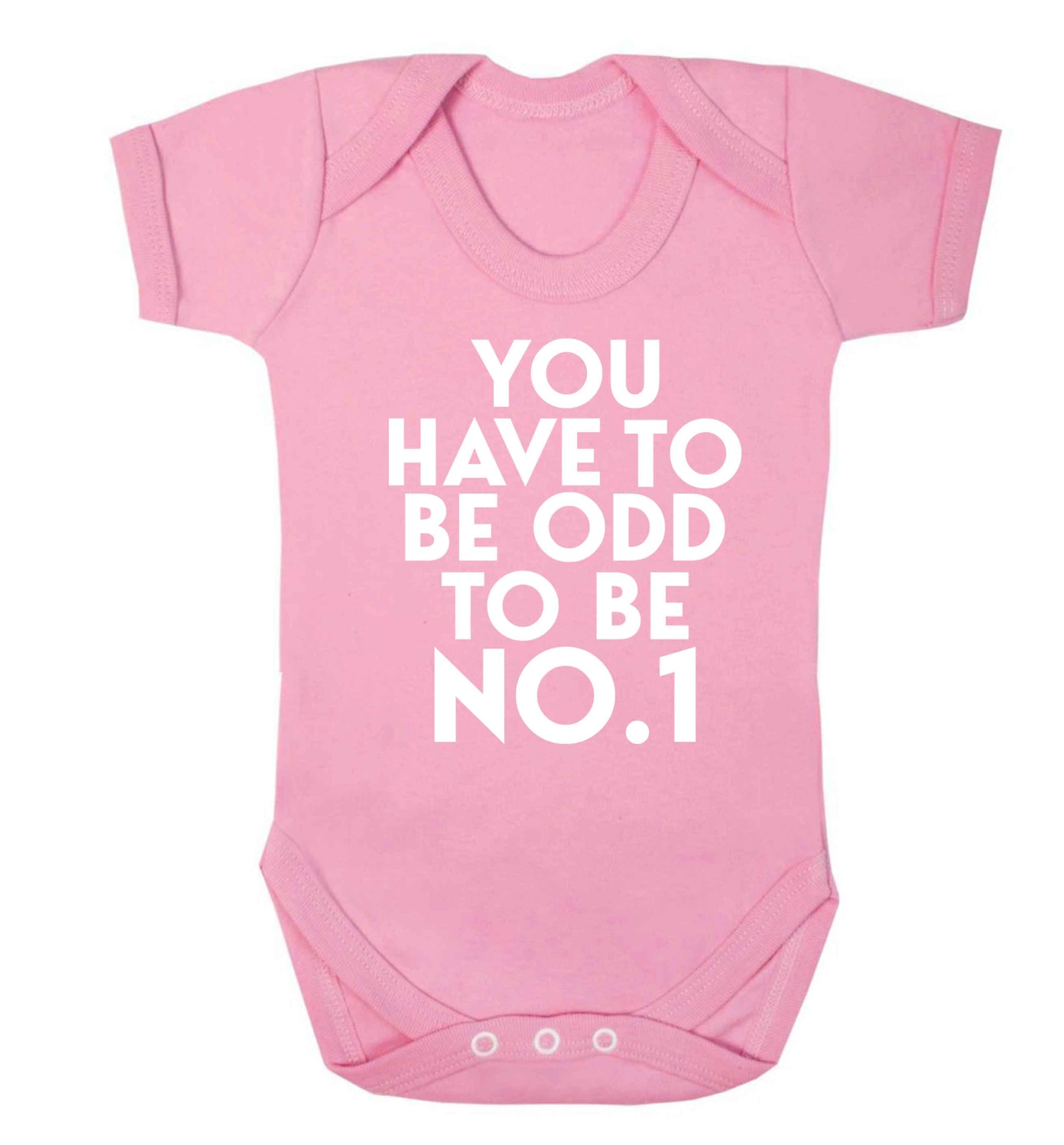 You have to be odd to be No.1 Baby Vest pale pink 18-24 months