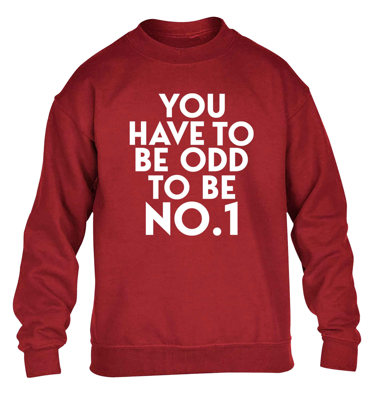 You have to be odd to be No.1 children's grey sweater 12-13 Years