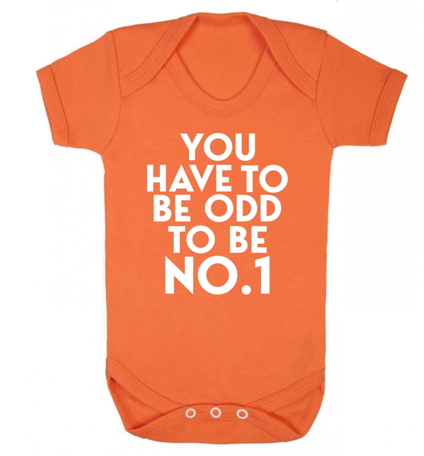 You have to be odd to be No.1 Baby Vest orange 18-24 months