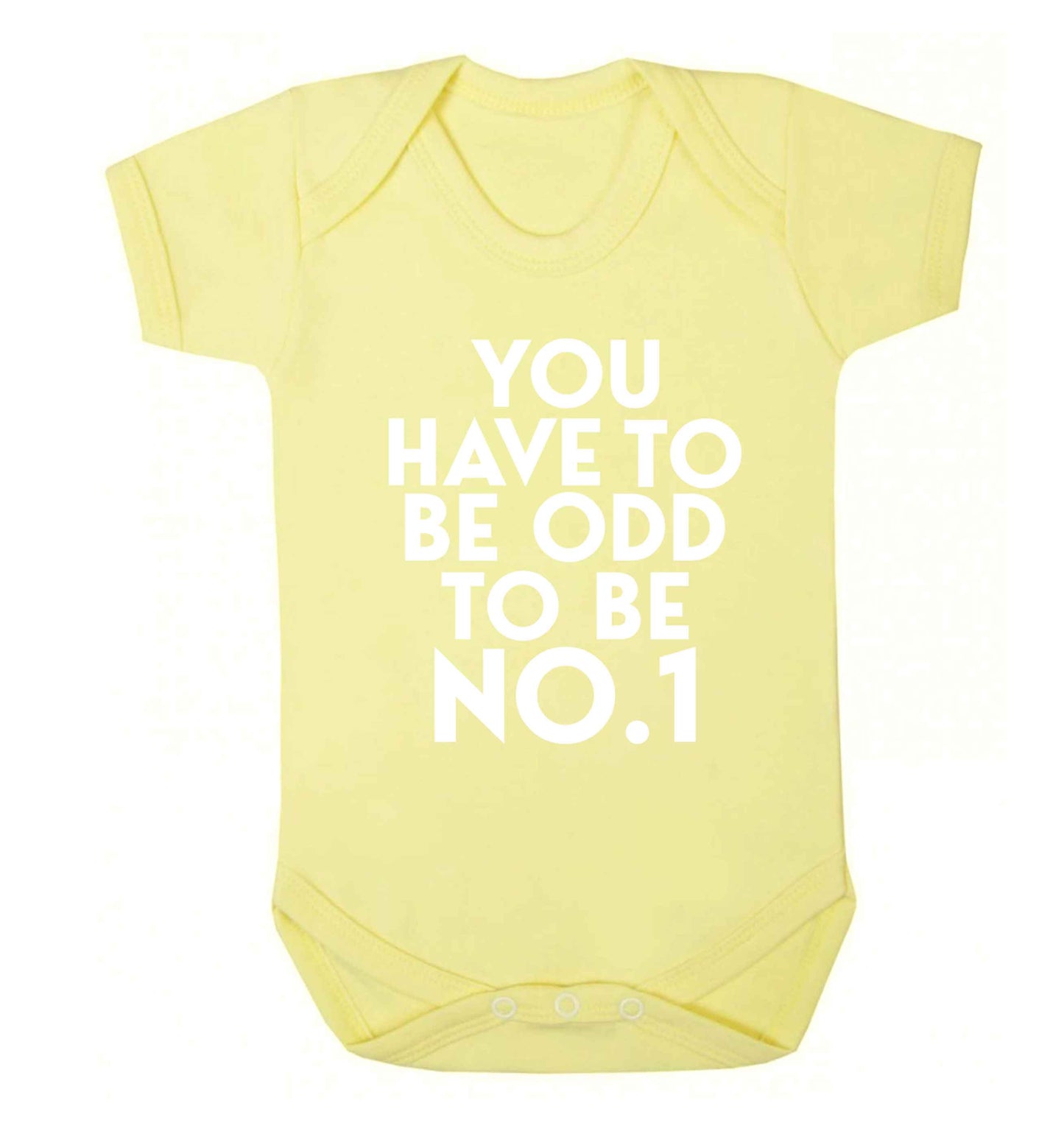 You have to be odd to be No.1 Baby Vest pale yellow 18-24 months